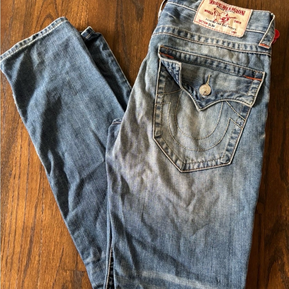 True Religion Men’s Light Wash Straight Jeans Size 29